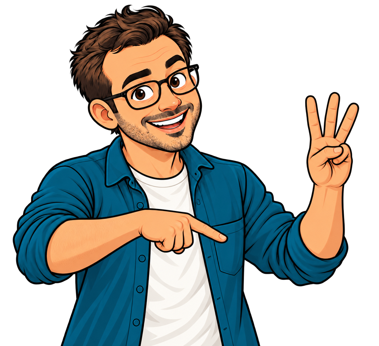 MiniJai pointing towards a time choice